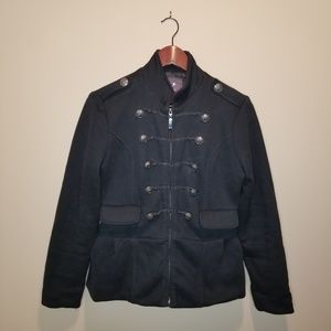 F21 Double Breasted Military Peplum Coat • SZ M